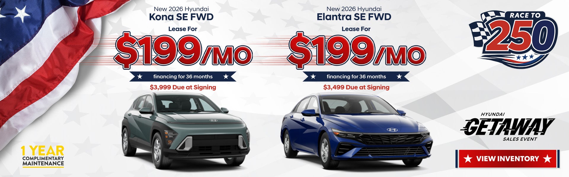New 2026 Hyundai Kona SE FWD and New 2026 Hyundai Elantra SE
