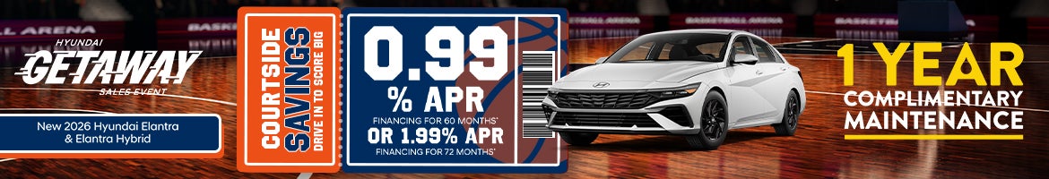 New 2026 Hyundai Elantra 0.99% APR financing or 1.99% APR All Star Hyundai