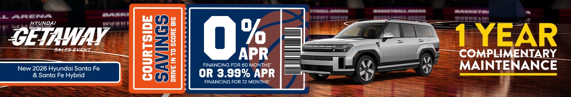 New 2026 Hyundai Santa Fe 0% APR financing or 3.99% APR All Star Hyundai