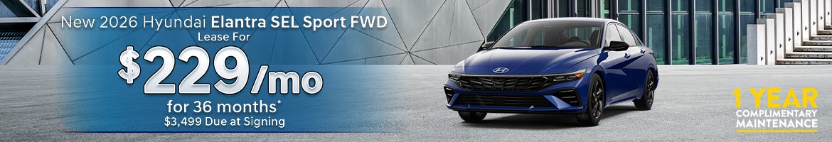 New 2026 Hyundai Elantra SEL Sport FWD Lease for $229 per month for 36 months All Star Hyundai